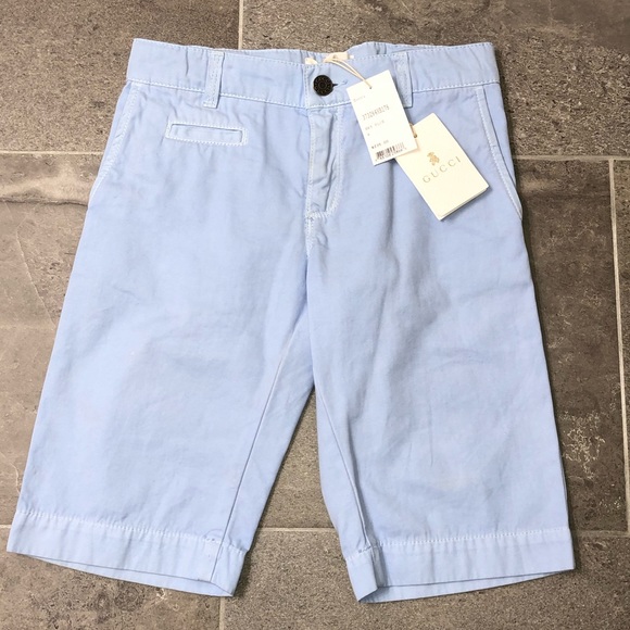 NWT Gucci Sky Blue Shorts, Size 8 - Picture 2 of 8